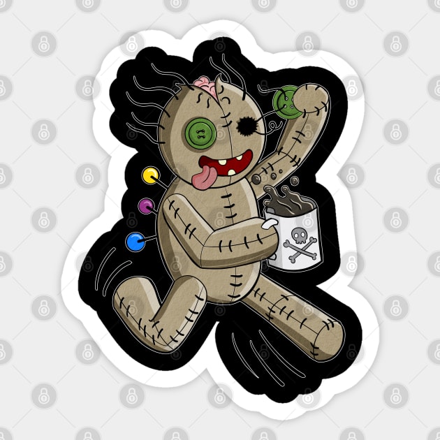 VOODOO COFFEE RUNNER Sticker by Tamnoonog